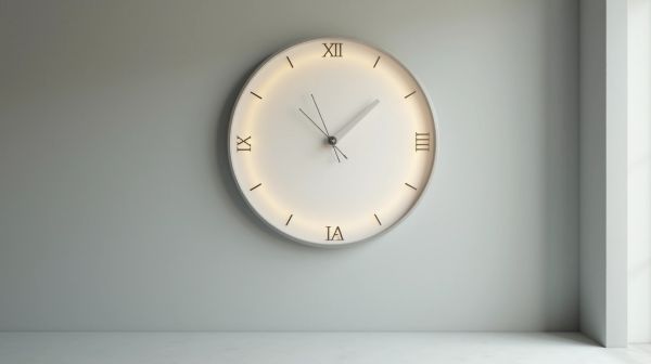 Imaginez une horloge murale silencieuse sans tic-tac